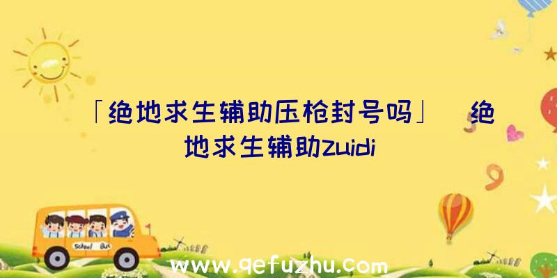 「绝地求生辅助压枪封号吗」|绝地求生辅助zuidi